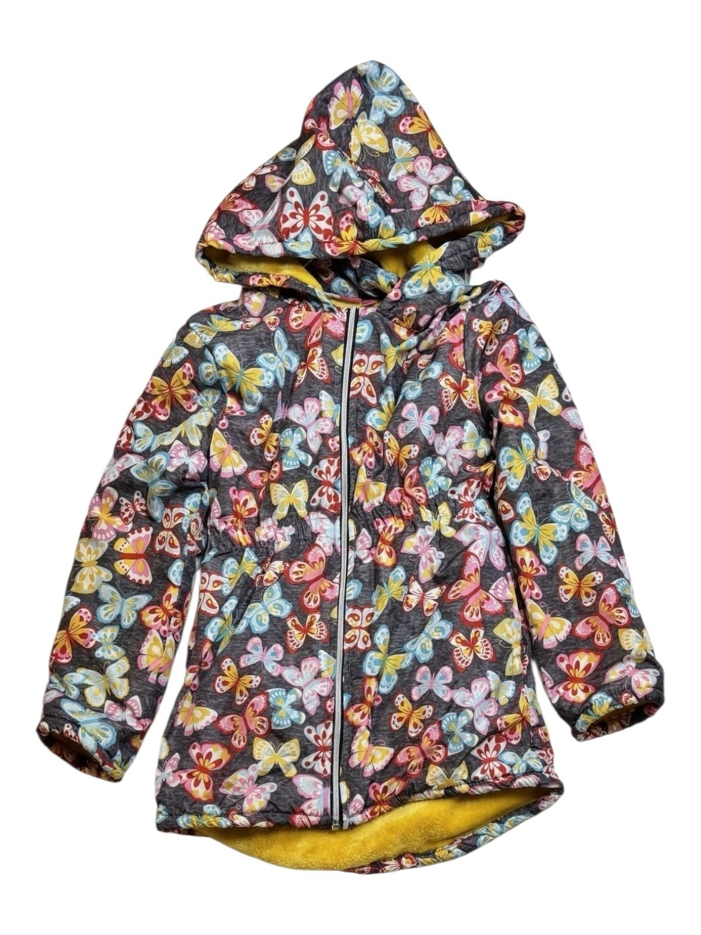 Penelope Mack girls 6 hooded jacket, 100% polyester, plush fleece lining
